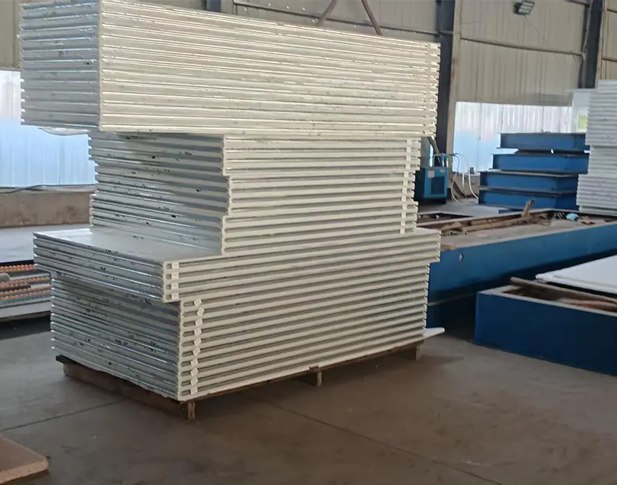 曹县手工单玻镁岩棉净化板