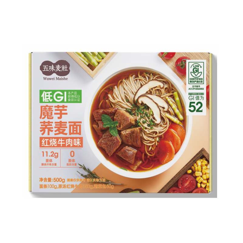 蔡甸魔芋荞麦面（红烧牛肉味）