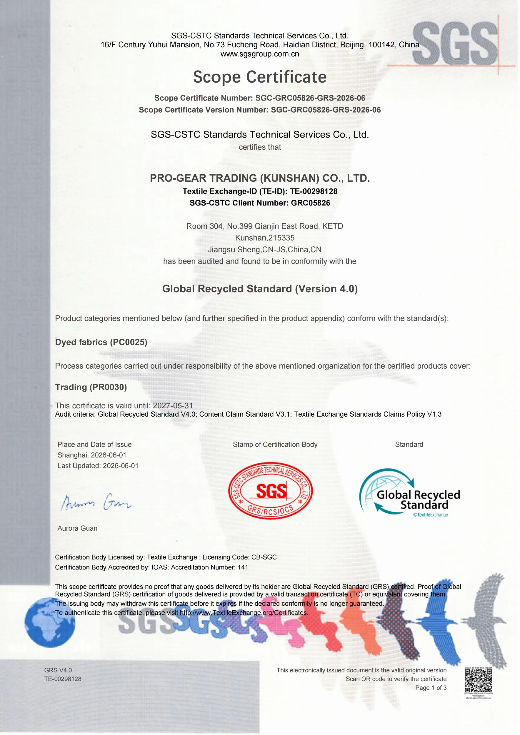 GrenadaGRS Certification